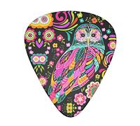 Anime Owl Advanced plettro 12 pezzi Tre spessori per basso, chitarra elettrica, borsa per chitarra acustica