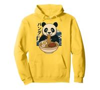 Anime Panda Che Mangia Ramen Giapponese Giappone Felpa con Cappuccio