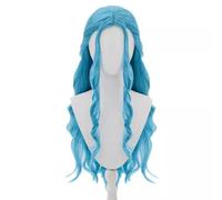 Anime Parrucca Nefertari Vivi Parrucca,Long Wavy Blue Parrucca Halloween Parrucca,Festa Carnevale Natale Parrucca quotidiana