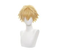 Anime - Parrucca per cosplay cainsaw Man e cosplay, con cuffia (Denji)