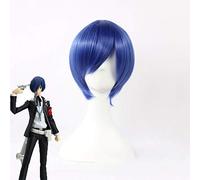 Anime PERSONA3 Shin Megami Tensei: Persona 3 Yuki Makoto Yuuki Parrucca Cosplay Blu Parrucche corte per capelli sintetici + Parrucca Cap 001E