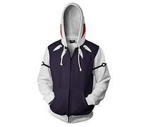 Anime Princess Mononoke Cosplay Hoodies, felpa unisex con cerniera con stampa 3D utilizzata per festival Cosplay o regalo Blu M