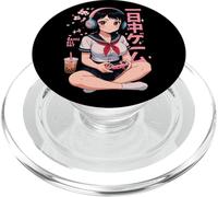 Anime Ragazza Giapponese Gioco Tutto Il Giorno Waifu Gamer Giappone Boba Tea PopSockets PopGrip per MagSafe