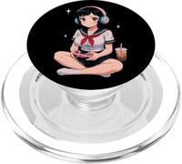 Anime Ragazza Giapponese Gioco Tutto Il Giorno Waifu Gamer Giappone Boba Tea PopSockets PopGrip per MagSafe