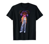 Anime | ragazza nera afro americano che soffia gomma da masticare Maglietta