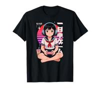 Anime Ragazza Retro Gioco Giapponese Tutto Il Giorno Gamer Giappone Boba Tea Maglietta