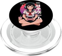 Anime Ragazza Retro Gioco Giapponese Tutto Il Giorno Gamer Giappone Boba Tea PopSockets PopGrip per MagSafe