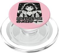 Anime Ragazza Sadcore Giapponese Nero Rosa Città Pop Estetica PopSockets PopGrip per MagSafe