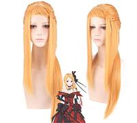 Anime Re: la vita in un mondo diverso da Zero Priscilla Barielle Parrucche gialle lunghe rettilinee per donna Parrucca per capelli finti femminili