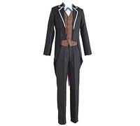 Anime Re:Life in a Different World from Zero Cosplay Costume,Smoking Suit utilizzato per Festivaly Festa a tema Cosplay Natsuki Subaru, Nero , XL