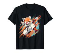 Anime Red Panda Arti Marziali - Cintura Nera Taekwondo Energia Maglietta