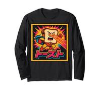 Anime retrò con raggio laser Kawaii Toast Hero Maglia a Manica