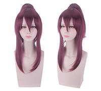 Anime Role Play For Kda Cosplay Wigs Akali 45cm Mixed Purple Heat Resistant Synthetic Hair Wig