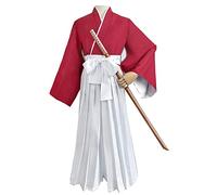 Anime Rurouni Kenshin Abiti Cosplay Himura Kenshin Rosso Kimono Kendo Uniforme Halloween Cosplay Costume Anime Costume, Himura Kenshin, XXL