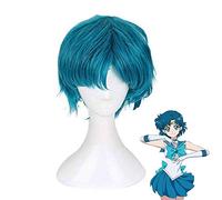 Anime Sailor Moon Mizuno Ami Parrucca corta Costume Cosplay Resistente al calore Capelli sintetici Marinaio Mercurio Parrucche da donna MZ-1276
