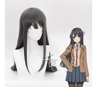 Anime Sakurajima Mai Grey Long Wig Cosplay Costume Does Not Dream of Bunny Girl Senpai Women Heat Resistant Synthetic Hair Wigs