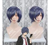 Anime Sarazanmai Toi Kuji Parrucca Viola Chiaro Misto Blu Breve Capelli Sintetici Peruca Costume Cosplay Parrucche + Berretto Parrucca Kumz1762