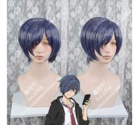 Anime Sarazanmai Toi Kuji Parrucca Viola Chiaro Misto Blu Breve Capelli Sintetici Peruca Costume Cosplay Parrucche + Berretto Parrucca Kumz1762