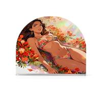 Anime Sexy Beauty Girl Sdraiato Fiore Acrilico moderno portatovaglioli per Farmhouse Cocktail autoportante portatovaglioli per tavoli decorativi per la casa Cocktail in fattoria Confezione da 2