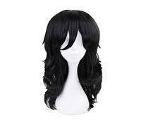 Anime Shouta Aizawa Cosplay Black Curly Wig Boku no Hero Academia Heat-resistant Fiber Hair + Wig Cap Party
