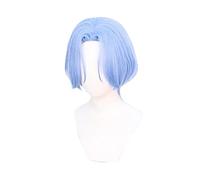 Anime SK∞ Langa Cosplay Wig Blue Short Straight Middle Part Mullet Heat Resistant Hair SK8 the Infinity SK Eight