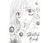 Anime Sketchbook: Black & White charcoal Anime Sketchbook 100 Pages of 8.5" x 11" Blank Paper for Drawing, Doodling or Sketching, Sketch Pad for Drawing Anime Girl