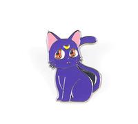 Anime Source Sailor Moon Luna Nero Viola Gatto Uso Tsukino Spilla da bavero Gioielli Ragazze Cosplay Guardiano Spilla