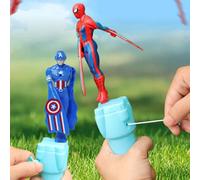 Anime Spiderman Libellula di bambù Giocattolo volante Iron Man Capitano Stringa rotante Giocattoli volanti Giocattolo da esterno per ragazzi Regalo per bambini