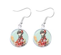 Anime SPY × FAMILY orecchino figura Yor Loid Anya Yor Cosplay gemma di vetro orecchini a goccia gioielli regalo per ragazze piccoli orecchini a perno in argento
