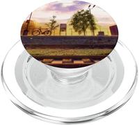Anime Stazione ferroviaria in vaporwave estetica retro 90's PopSockets PopGrip per MagSafe
