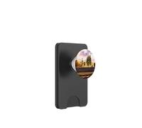 Anime Stazione ferroviaria in vaporwave estetica retro 90's PopSockets PopWallet per MagSafe