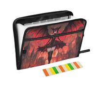 Anime Style Demonic Beauties Dark Castle Cartella per la Scuola 13 Tasche A4 Formato Lettera con Chiusura a Cerniera per Forniture per Ufficio Duty Espansione File carpeta de