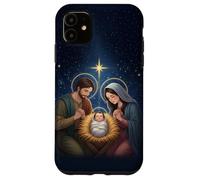Anime Style Nativity Scene Christmas Night Design Custodia per iPhone 11