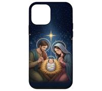 Anime Style Nativity Scene Christmas Night Design Custodia per iPhone 12 mini