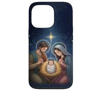 Anime Style Nativity Scene Christmas Night Design Custodia per iPhone 13 Pro