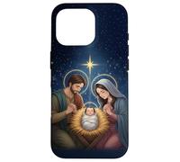 Anime Style Nativity Scene Christmas Night Design Custodia per iPhone 16 Pro