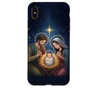 Anime Style Nativity Scene Christmas Night Design Custodia per iPhone XS Max