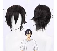 Anime Summer Time Rendering Cosplay Shinpei Ajiro Parrucca nera capelli corti Halloween Party Parrucca