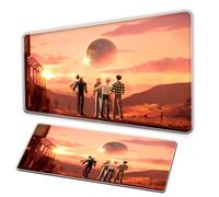 Anime sunset background mouse pad/MXL gamemouse pad/anti slip rubber mousepad/stitched edge stable and durable office large-sized desk pad suitable for computer office enthusiasts (31.5x15.7 in)