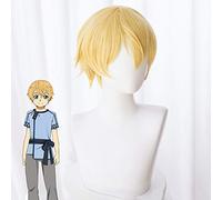 Anime Sword Art Online Alicization Parrucca Cosplay Sao Eugeo Sintesi Eugeo Trentadue parrucche corte gialle soffici per capelli corti