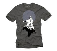 Anime T Shirt - Ninja Magliette Uomo Manica Corta - Regali Nerd Originali Grigio L