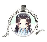 Anime Tian Guan Ci Fu Collana Ciondolo Collane Carino KawaiiCi Fu Collana Kawaii Cabochon Vetro Ciondolo Collane Uomini Donne Gioielli, Lega di zinco