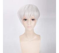 Anime Tokyo Ghoul Ken Kaneki Bianco Nero Parrucca corta Cosplay Costume Ken Kaneki Capelli sintetici resistenti al calore Parrucche da uomo Cosplay PL-356 Bianco