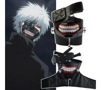 Anime Tokyo Ghoul Maschera Ken Kaneki Cappuccio Maschera Halloween 3D Gomma Cosp