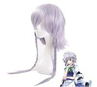 Anime TouHou Project OW Reaper Genderbend Izayoi Sakuya grigio argento Intrecciato Parrucca Cosplay + Protezione Della Parrucca