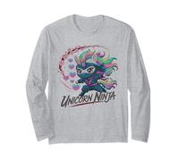 Anime UNICORNO NINJA Birthday Girl Rainbow I Love Princess Maglia a Manica