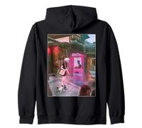 Anime Vaporwave Cyberpunk Street Cat Mystic Japancore Felpa con Cappuccio