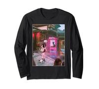 Anime Vaporwave Cyberpunk Street Cat Mystic Japancore Maglia a Manica