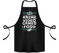 Anime Video Giochi & Cibo Divertente Cotone Grembiule 100% Biologico