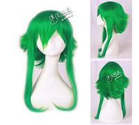 Anime Vocaloid GUMI Megpoid Cosplay Parrucca Verde chiaro Sintetico 60 cm Capelli lunghi Megpoid Parrucche cosplay + berretto parrucca Taglia unica PL-132